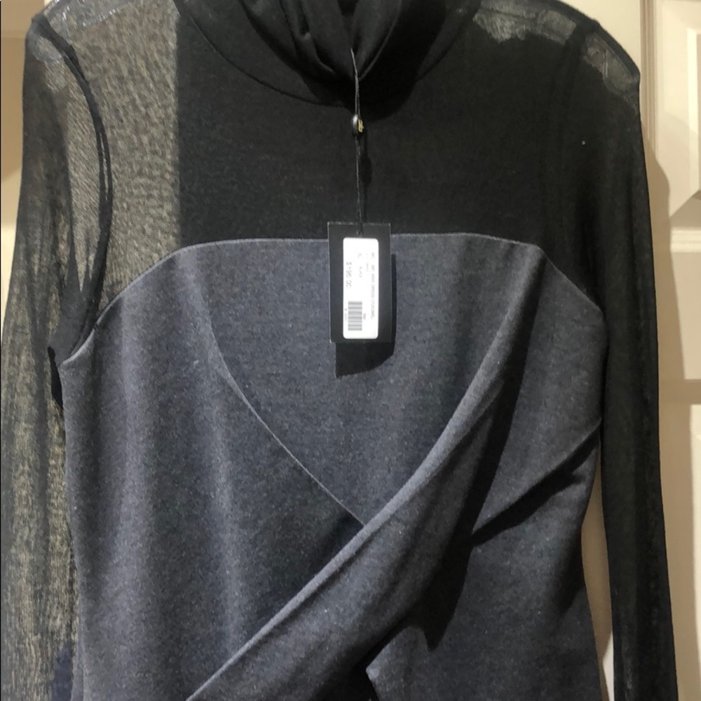 Black/grey long sleeve, dress.